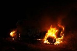 Автомобиль сгорел в пос.Сокол
