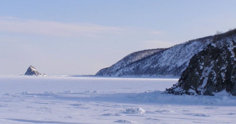 Лед в бухте Гертнера сильно деформирован