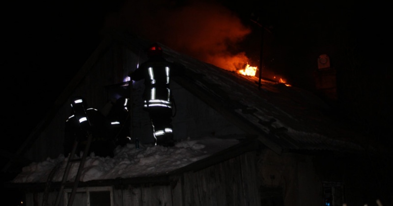 Дача сгорела в Магадане